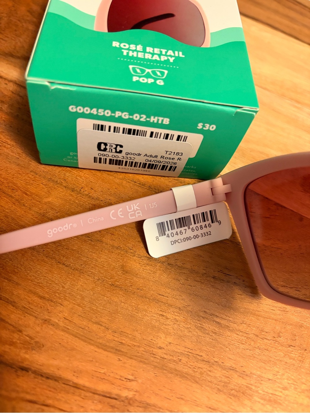 Goodr Women's Pink Sunglasses - Rose Retail Therapy Pop G NWT w/ cleaning pouch - Picture 2 of 9